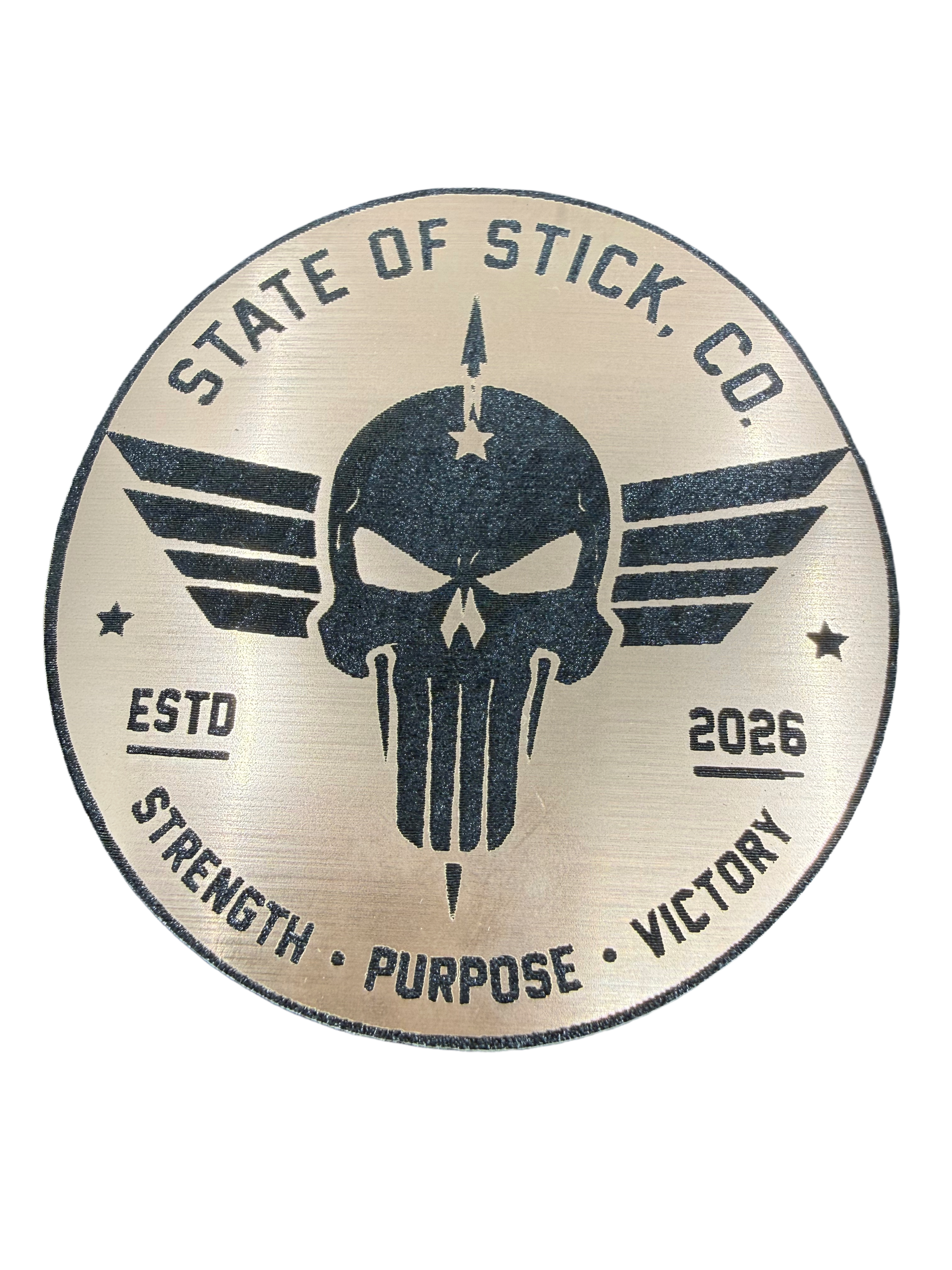 State of Stick skull emblem representing a connected product case study.